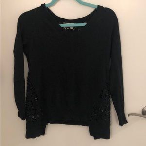 Missa Black Lace Sweater purchased at Nasty Gal